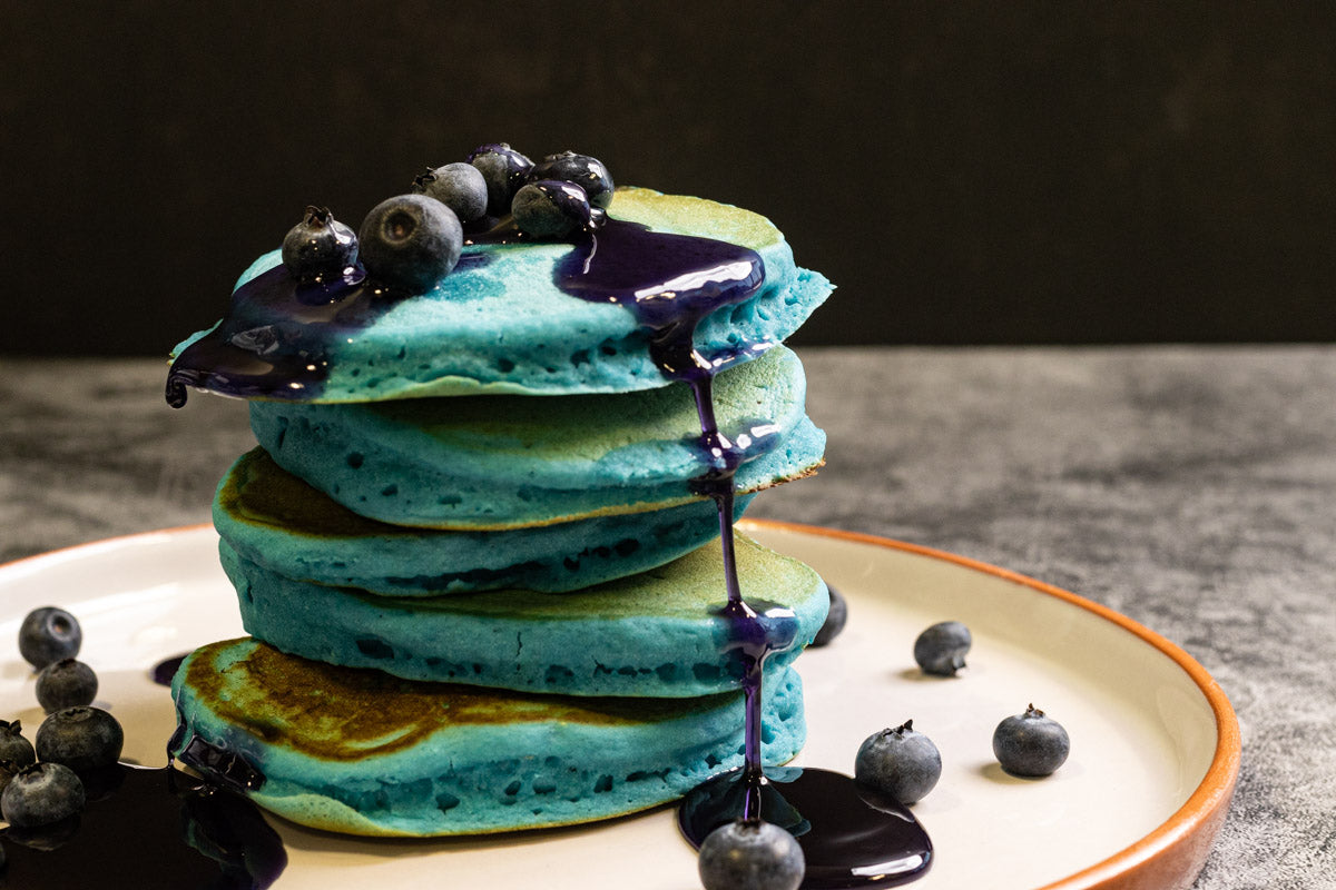 blue pancake