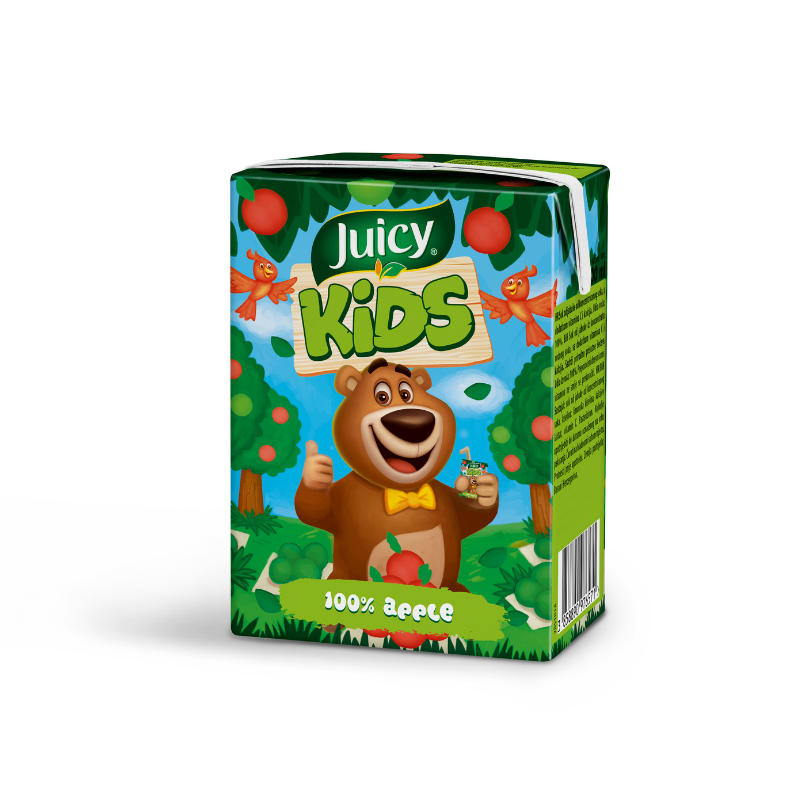 Juicy 100% Kids Apple Juice - 200ml x 24