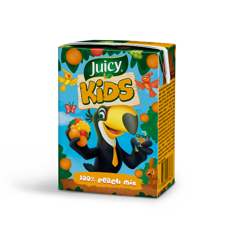 Juicy 100% Kids Peach Juice - 200ml x 24