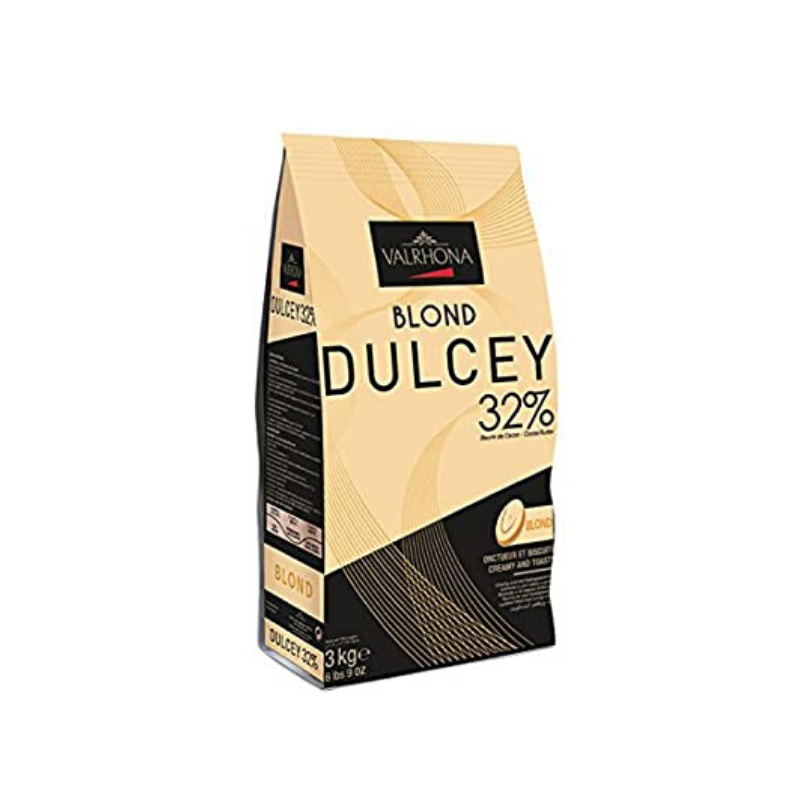 Valrhona - Chocolat Blond Dulcey 35% Sac Fèves 1 kg - Les Secrets du Chef